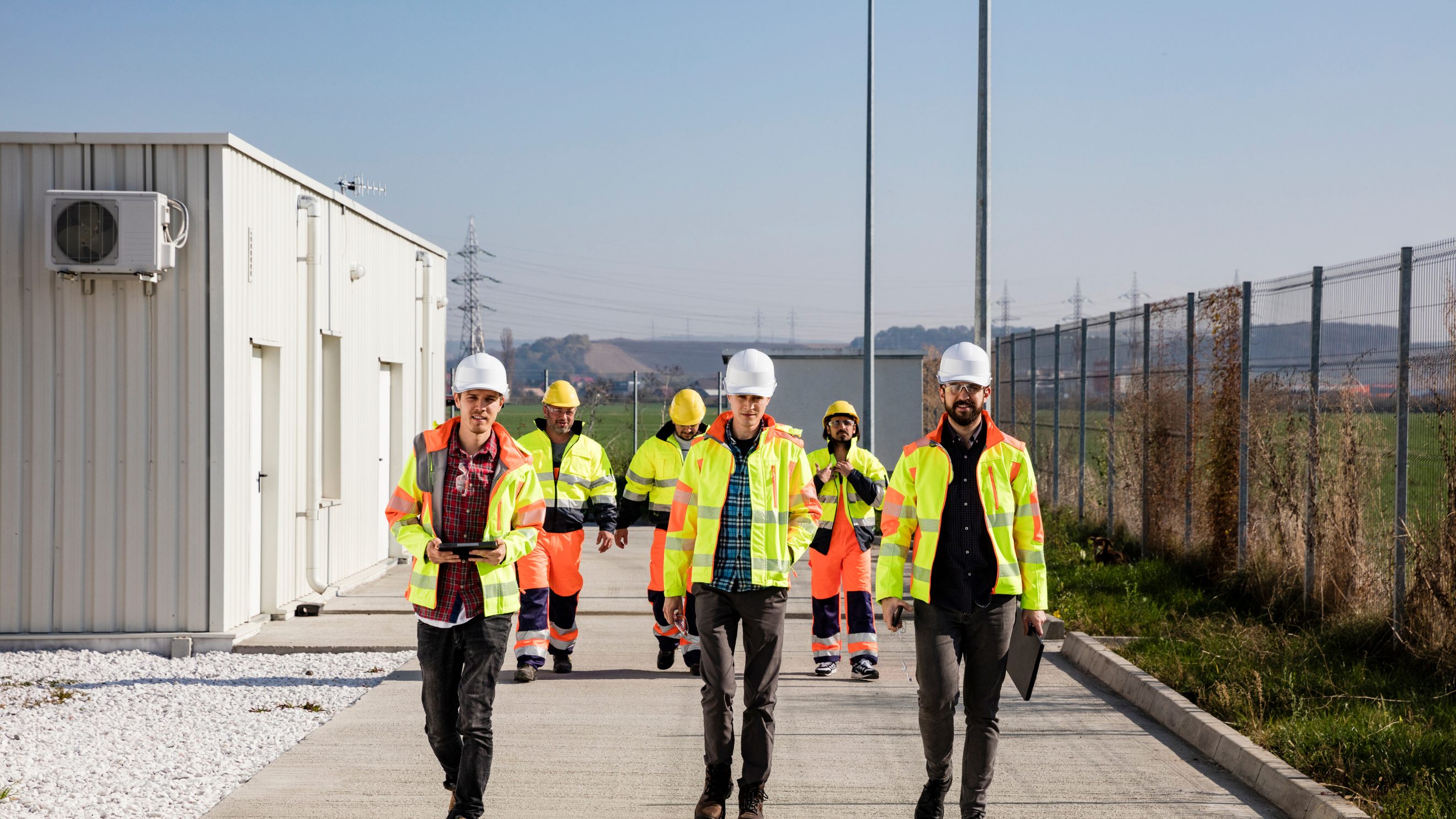 Team of professional workers